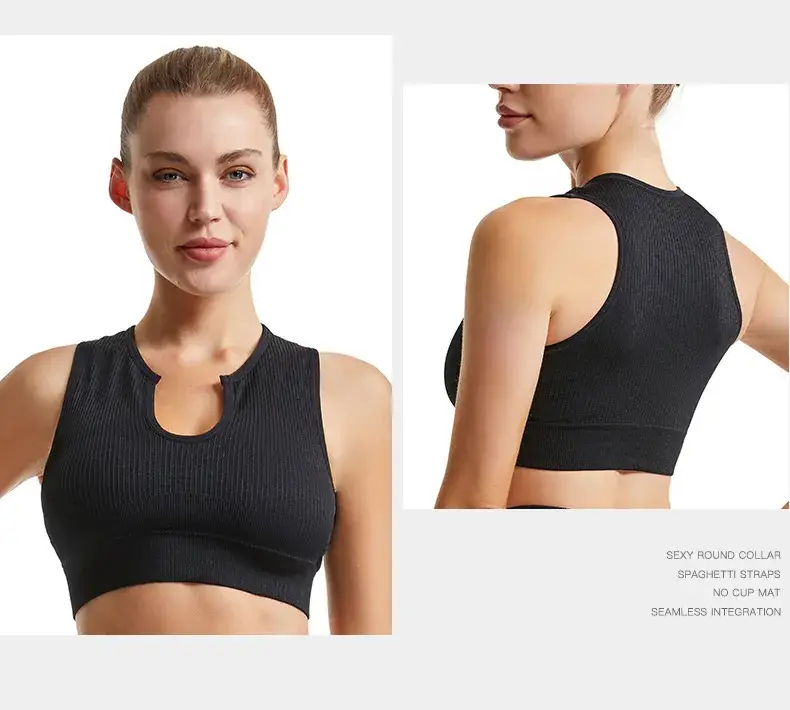 Non-Rimless Push-Up Yoga Bra Women's Beige — feature 28