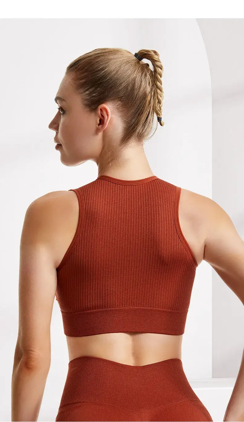 Non-Rimless Push-Up Yoga Bra Women's Beige — feature 8