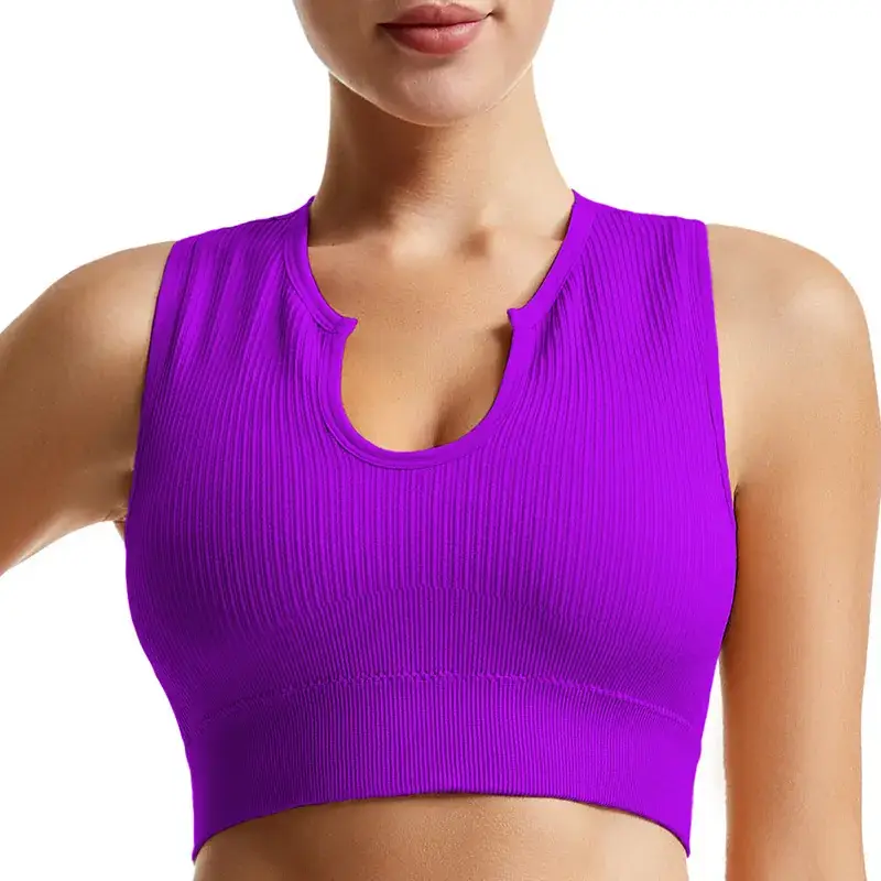 Non-Rimless Push-Up Yoga Bra Women's Beige - Image 11