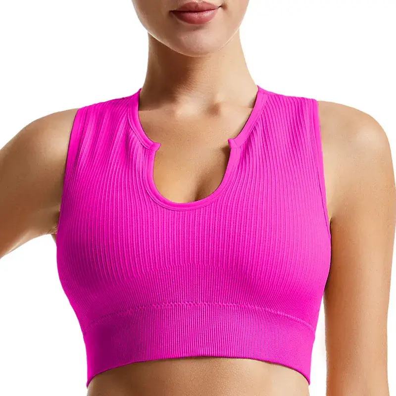 Non-Rimless Push-Up Yoga Bra Women's Beige - Image 9
