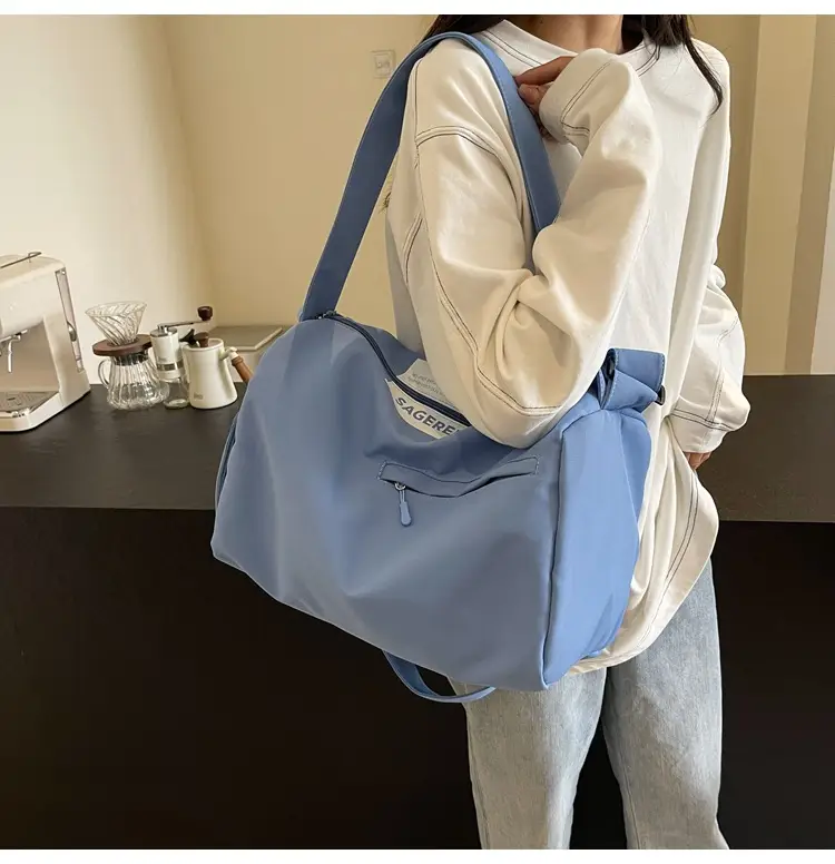 Large Capacity White Cross-Body Bag for Women — feature 17
