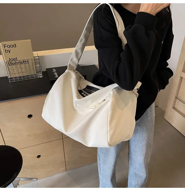 Large Capacity White Cross-Body Bag for Women — feature 30