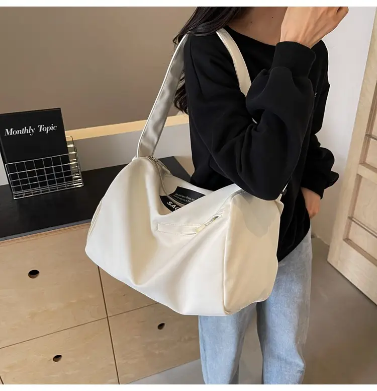 Large Capacity White Cross-Body Bag for Women — feature 31