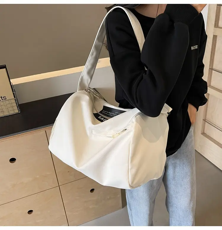 Large Capacity White Cross-Body Bag for Women — feature 37