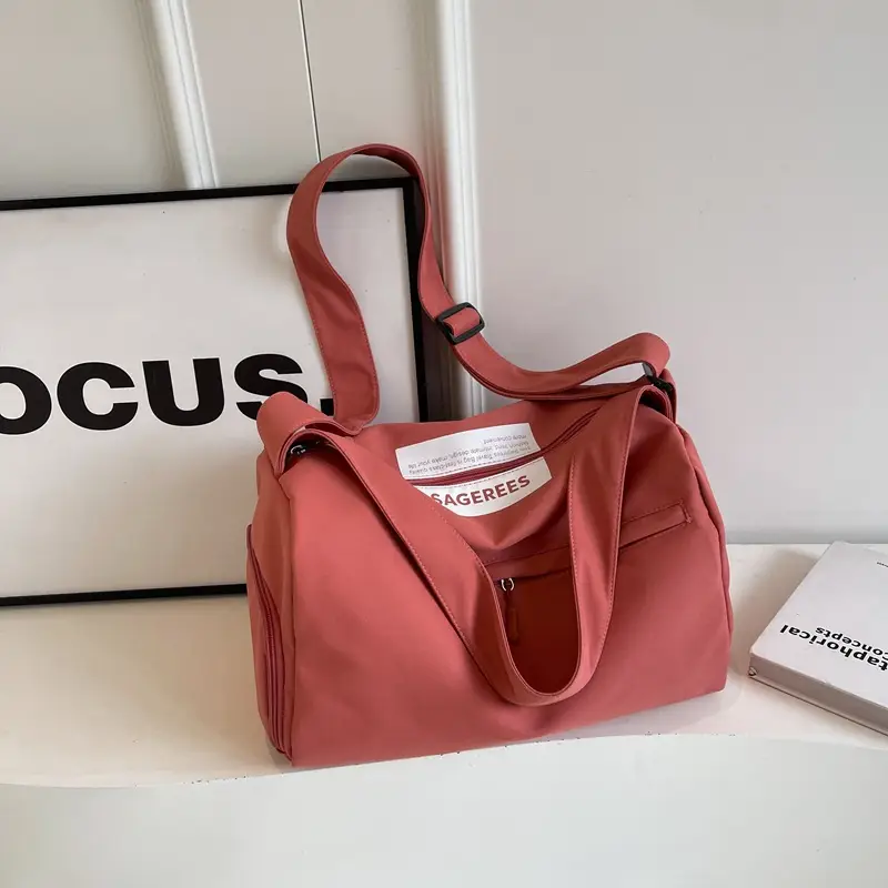 Large Capacity White Cross-Body Bag for Women