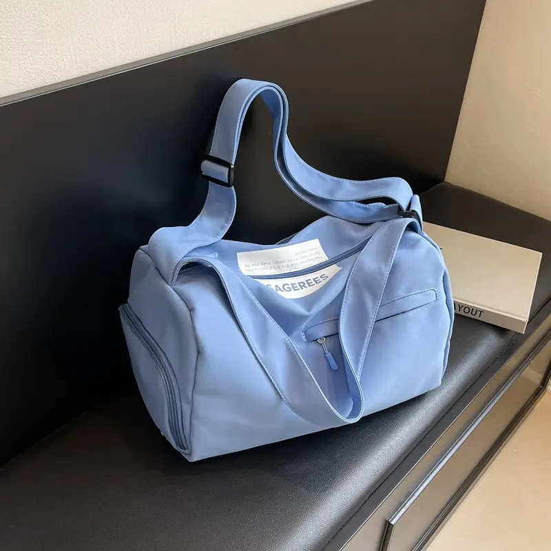 Large Capacity White Cross-Body Bag for Women