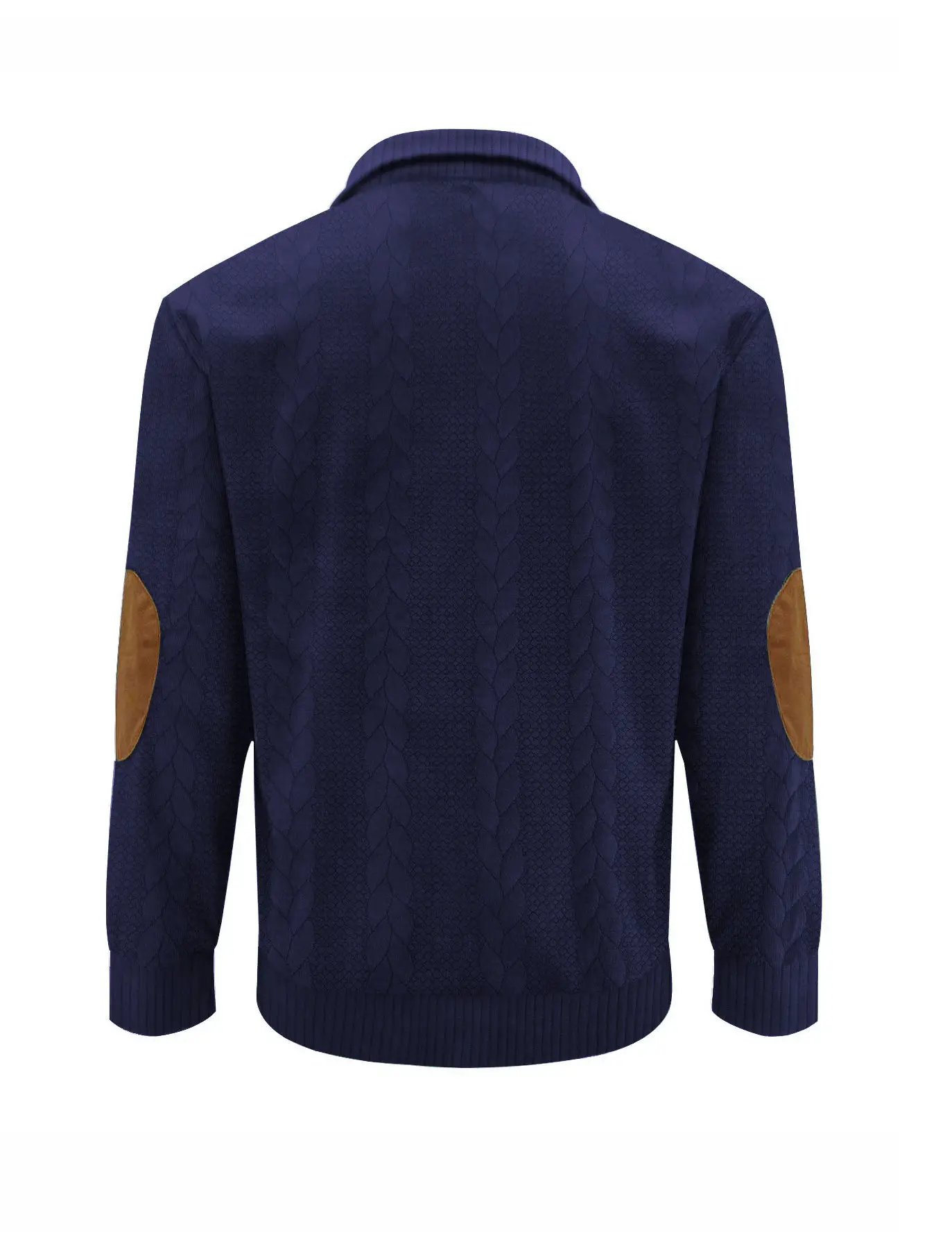 Men's Black Jacquard Sweatshirt with Orange Sleeves — feature 16