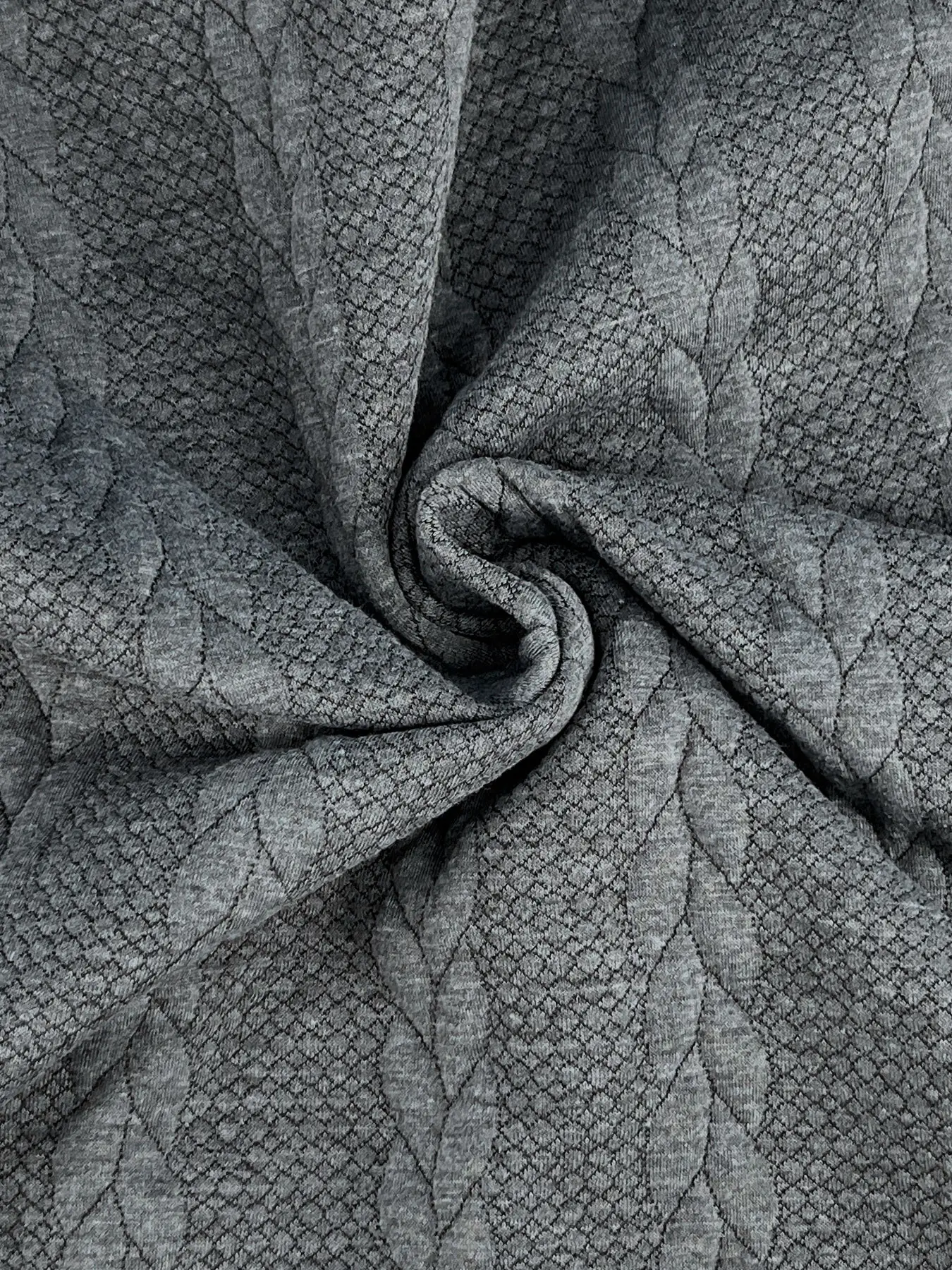 Men's Black Jacquard Sweatshirt with Orange Sleeves — feature 25