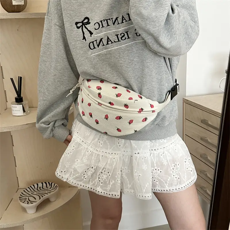 Japanese Style Crossbody Bag Women Pink Rose Print 2024 - Image 6