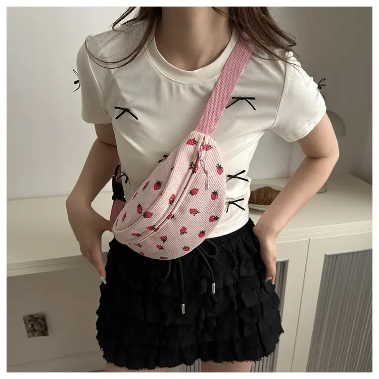 Japanese Style Crossbody Bag Women Pink Rose Print 2024 — feature 22