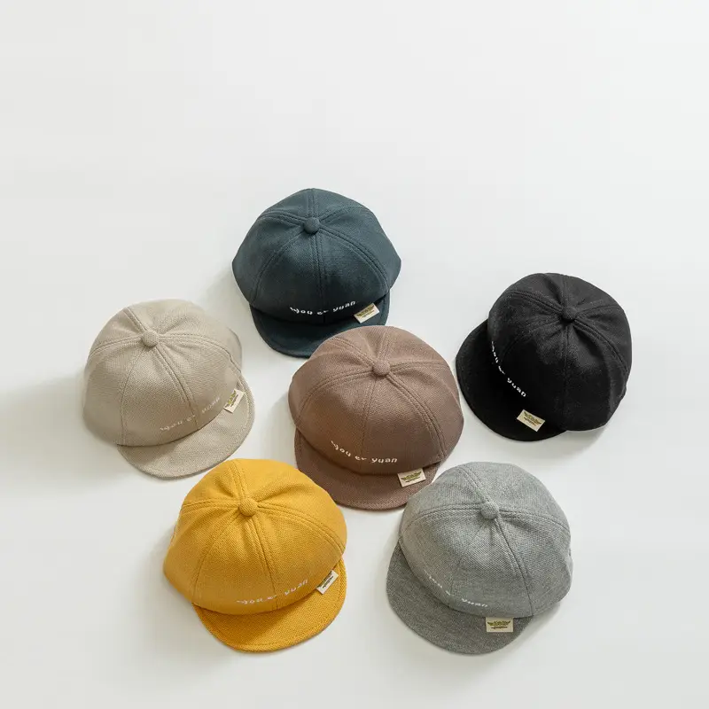 Beige Spring Summer Boys Cap Sun Hat - Image 8