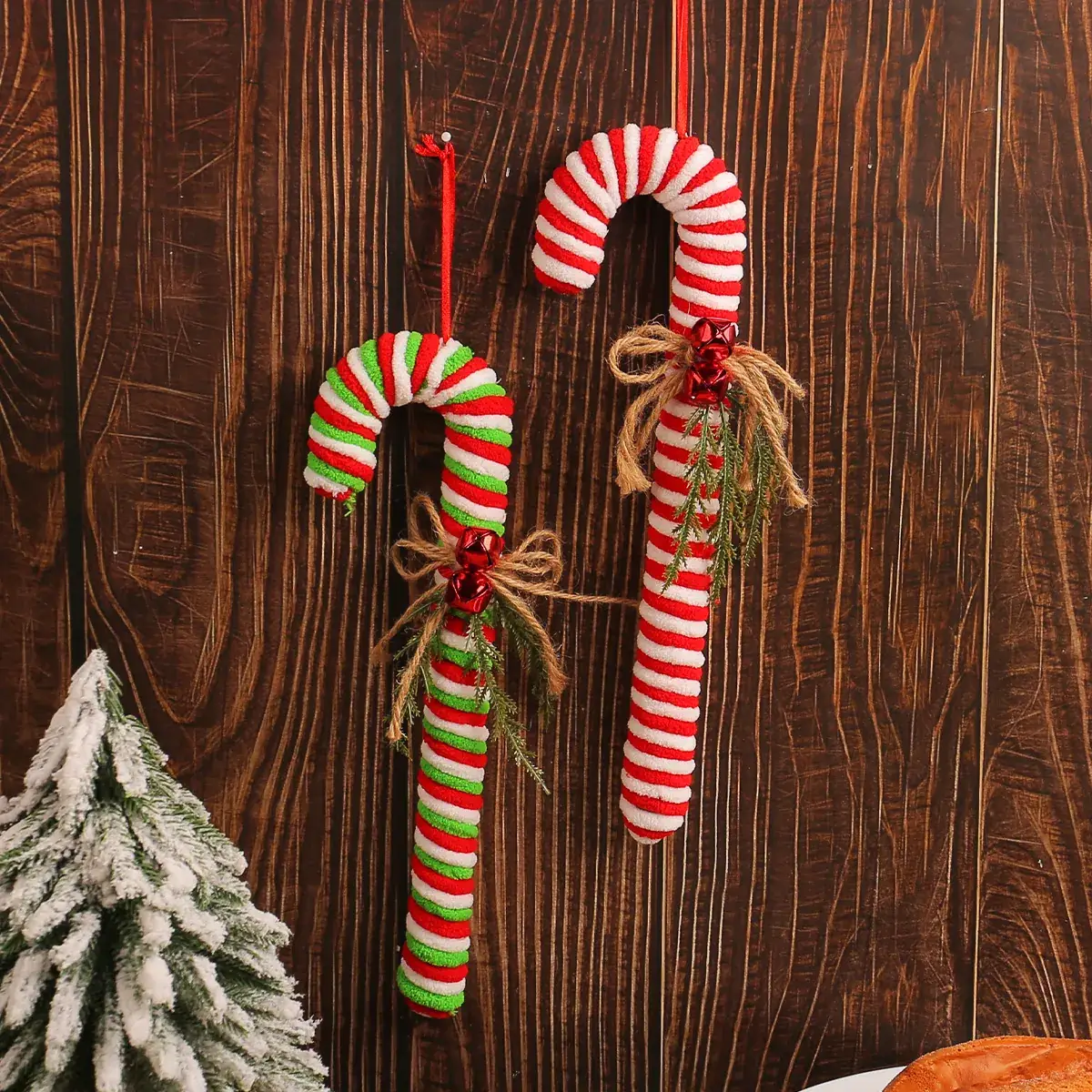Christmas Candy Stick Hooks Red White Walking Stick Decor - Image 4