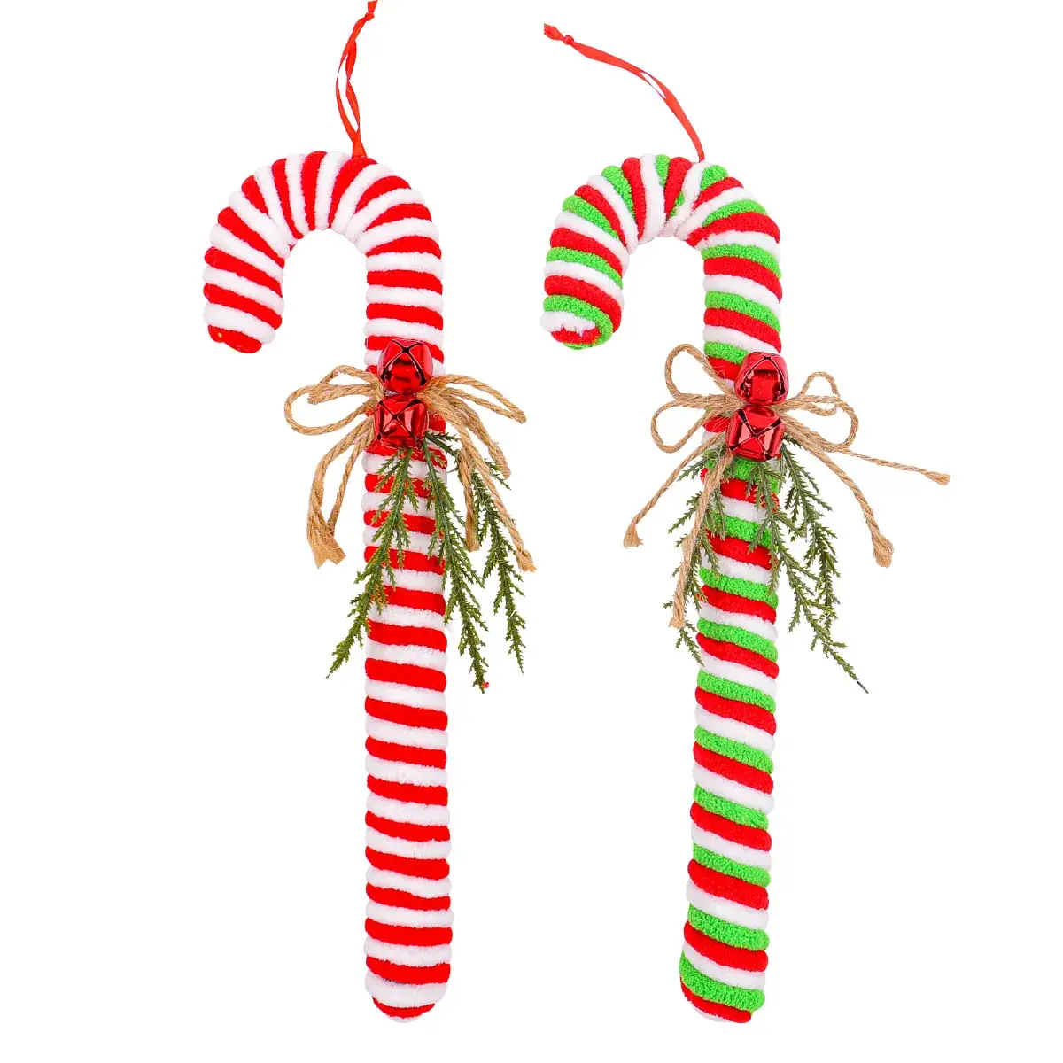 Christmas Candy Stick Hooks Red White Walking Stick Decor - Image 6