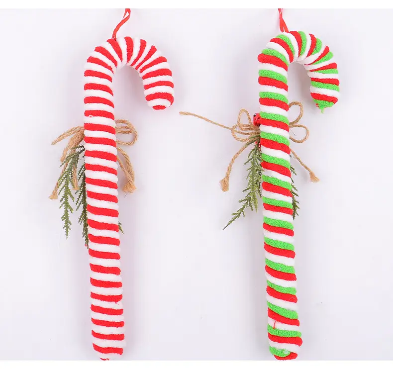Christmas Candy Stick Hooks Red White Walking Stick Decor — feature 11