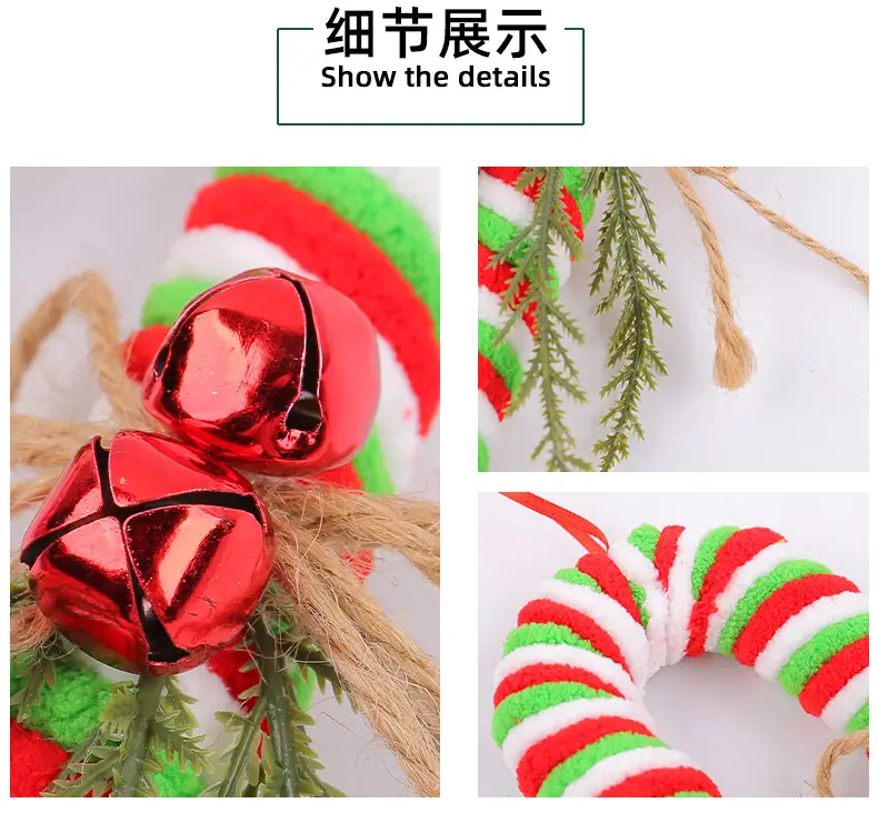 Christmas Candy Stick Hooks Red White Walking Stick Decor — feature 12