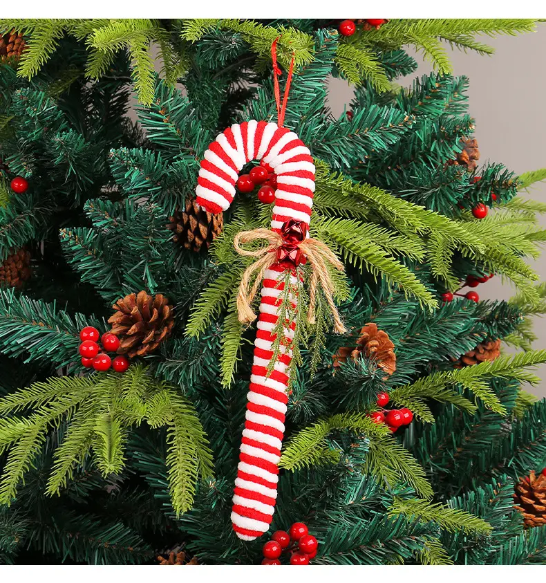 Christmas Candy Stick Hooks Red White Walking Stick Decor — feature 8