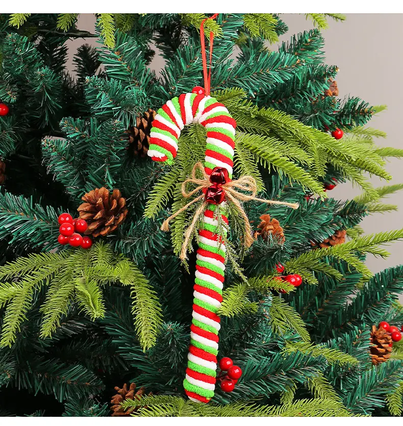 Christmas Candy Stick Hooks Red White Walking Stick Decor — feature 9