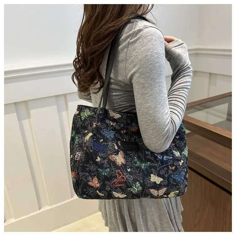 Women's Woven Floral Shoulder Bag 2024 Spring Summer - Image 5