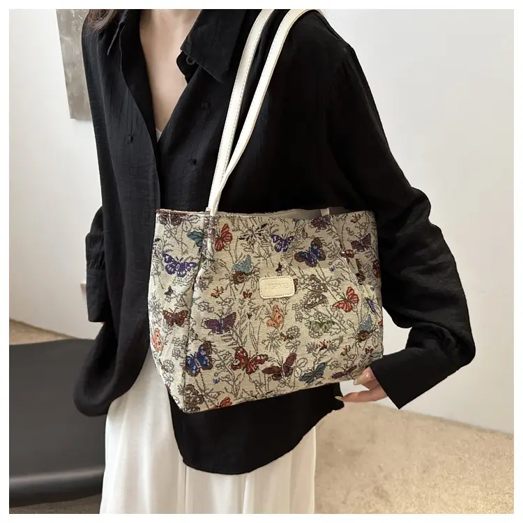 Women's Woven Floral Shoulder Bag 2024 Spring Summer — feature 13
