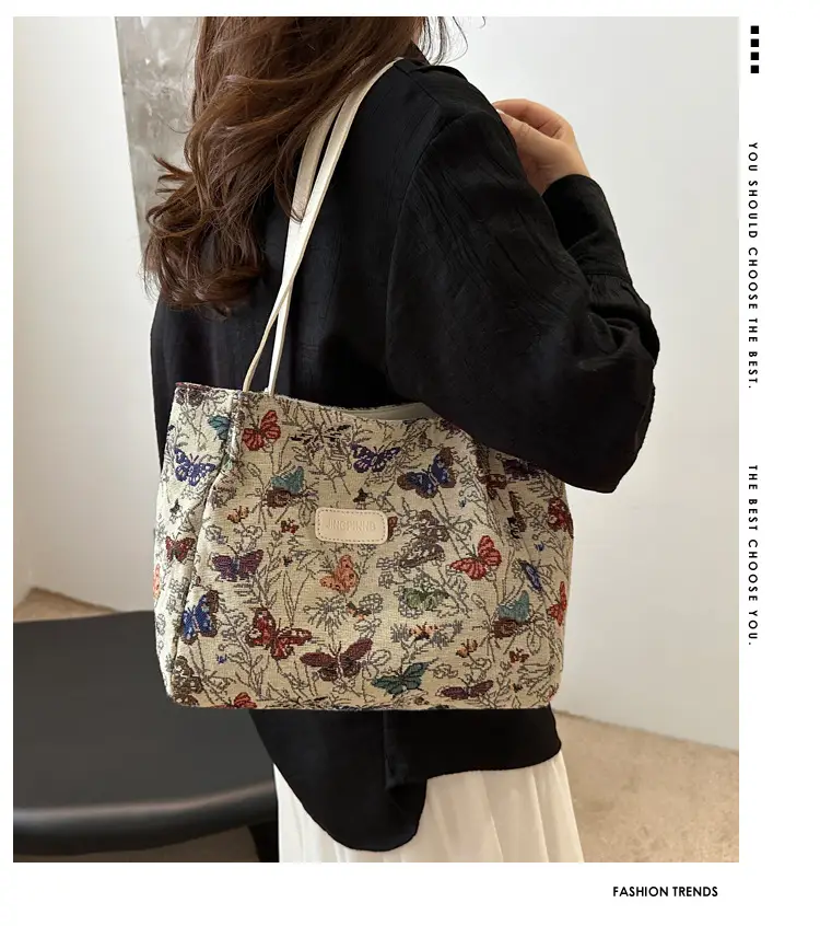 Women's Woven Floral Shoulder Bag 2024 Spring Summer — feature 2
