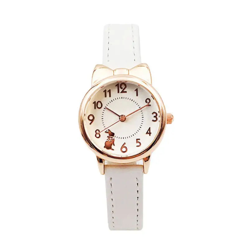 Girls Pink Leather Watch Korean Style Electronic Quartz - Image 10