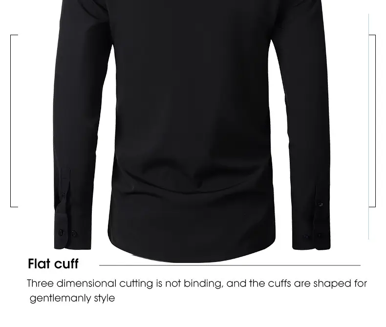 Men's Grey Four-Sided Stretch Shirt Non-Ironing Anti-Wrinkle Business — feature 13