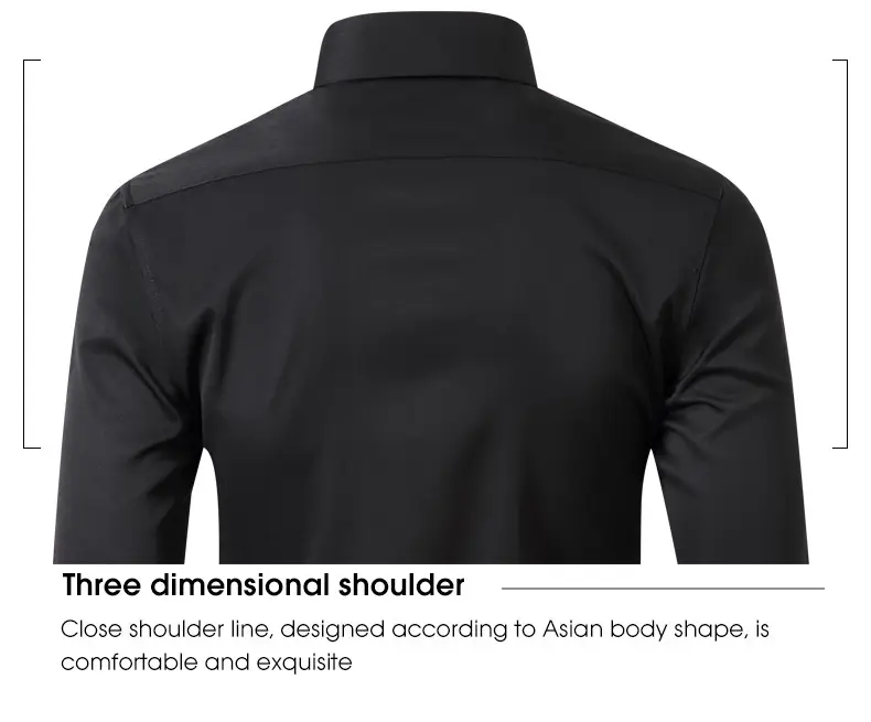 Men's Grey Four-Sided Stretch Shirt Non-Ironing Anti-Wrinkle Business — feature 14