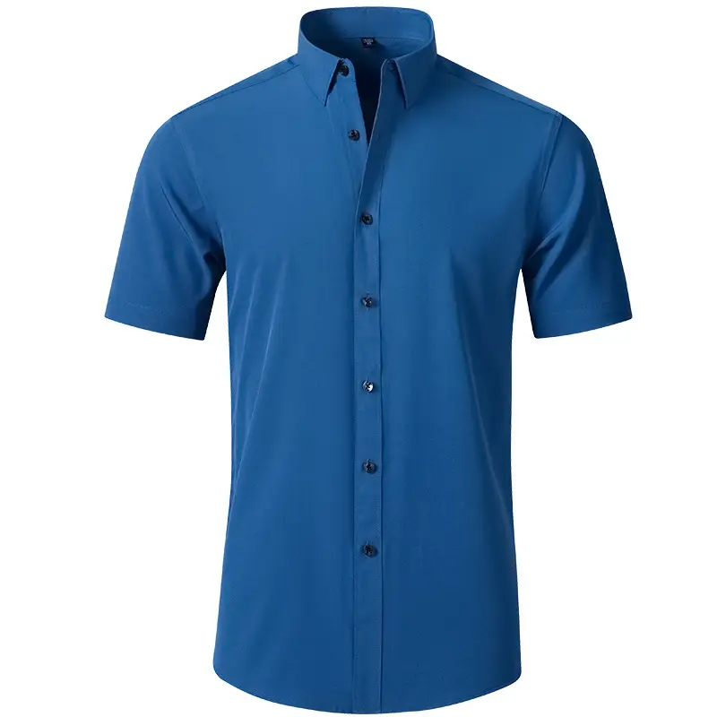 D3109 peacock blue short sleeve