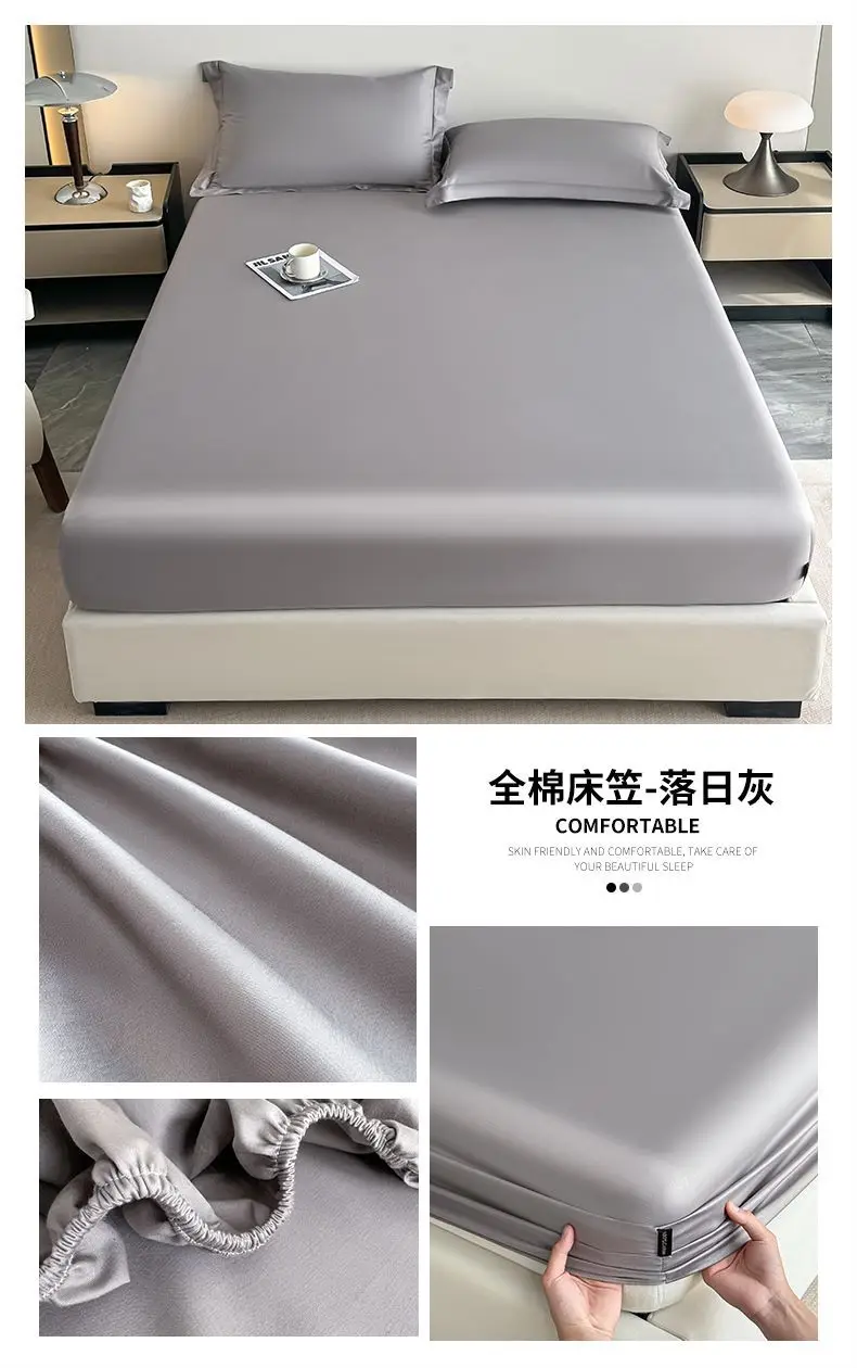 Light Luxury High-end 100 Long-staple Cotton Bed Cover Single-piece All-cotton Mattress Protective Cover All-cotton Bedspread Bedding 4 — feature 24