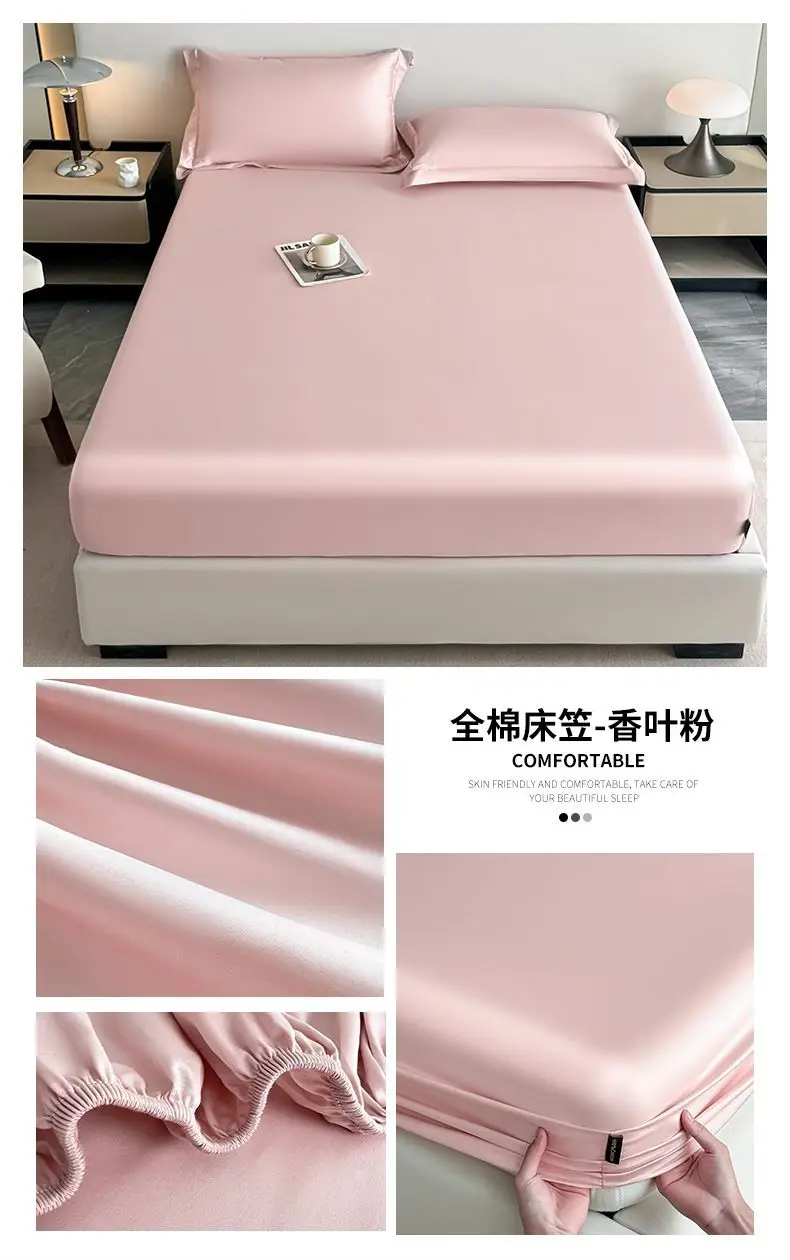 Light Luxury High-end 100 Long-staple Cotton Bed Cover Single-piece All-cotton Mattress Protective Cover All-cotton Bedspread Bedding 4 — feature 26