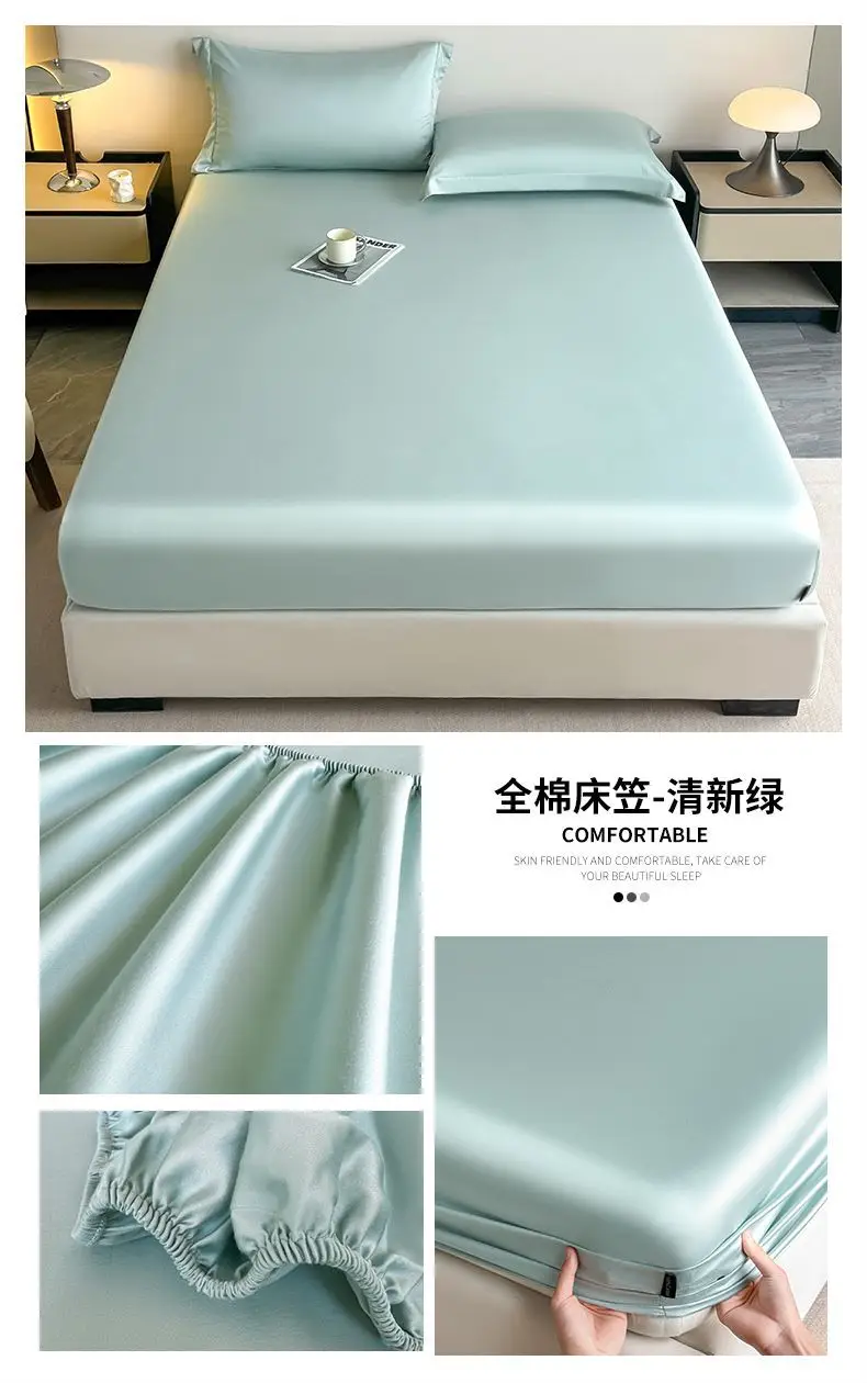 Light Luxury High-end 100 Long-staple Cotton Bed Cover Single-piece All-cotton Mattress Protective Cover All-cotton Bedspread Bedding 4 — feature 30
