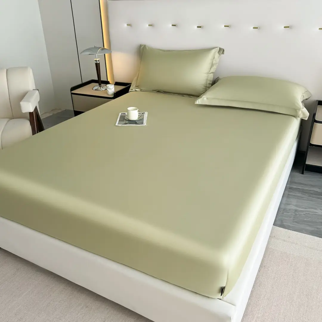 Light Luxury High-end 100 Long-staple Cotton Bed Cover Single-piece All-cotton Mattress Protective Cover All-cotton Bedspread Bedding 4