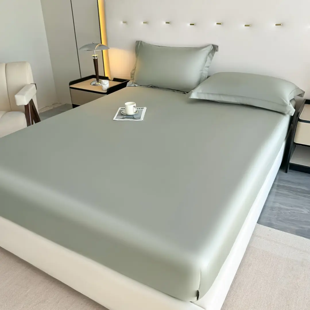 Light Luxury High-end 100 Long-staple Cotton Bed Cover Single-piece All-cotton Mattress Protective Cover All-cotton Bedspread Bedding 4