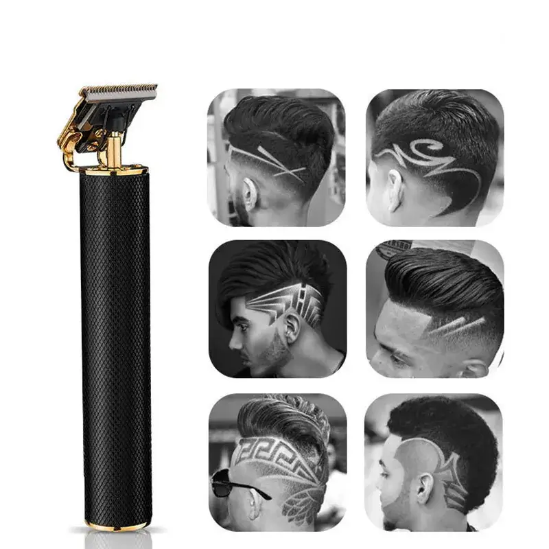 Electric Hair Clipper with Dragon Design Black Tube