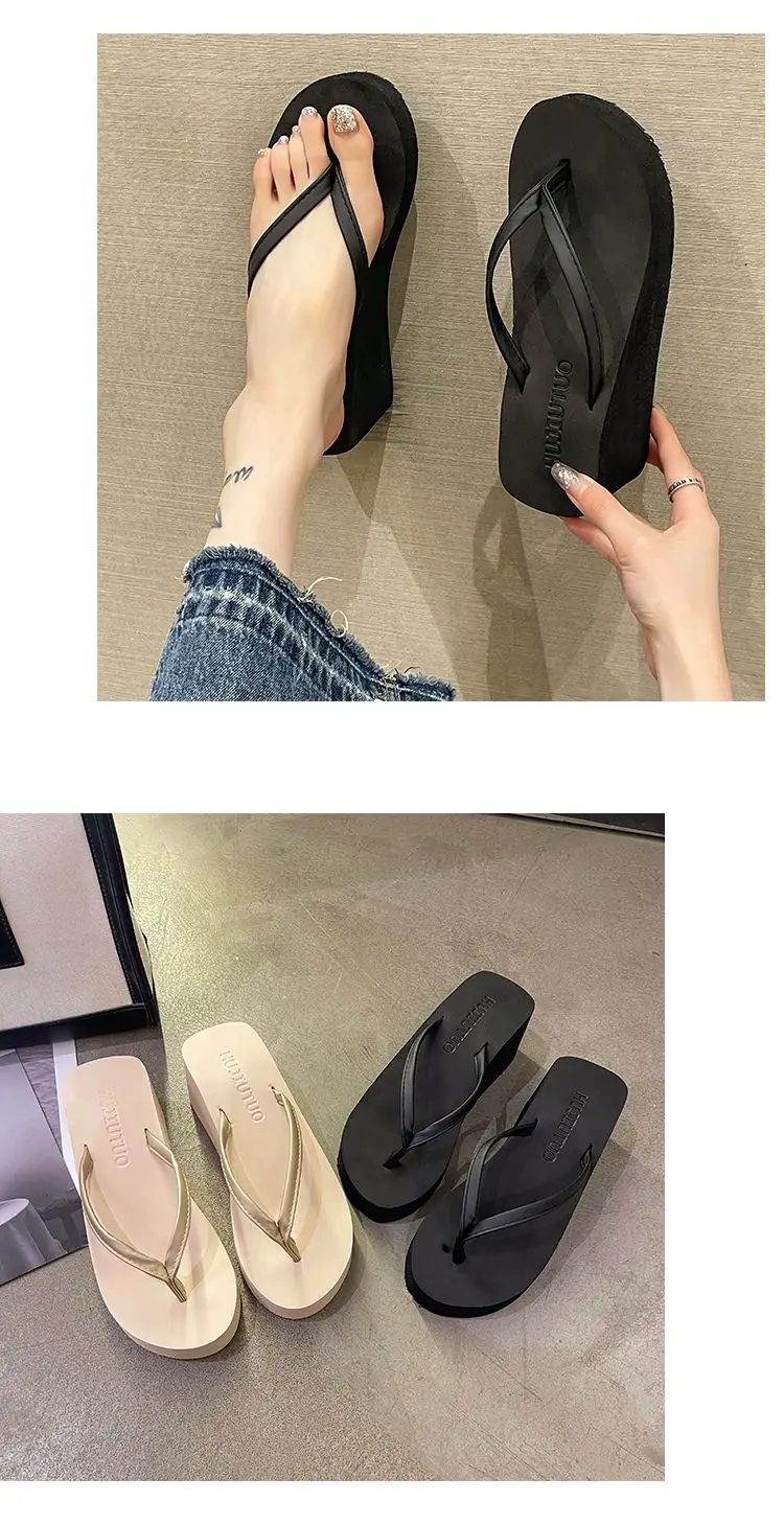 Thick-Soled Flip-Flops with Wedge Heels for Women, 2026 New Summer Style, Outdoor Wear, Height-Increasing, Beach Sandals with High Heels — feature 10