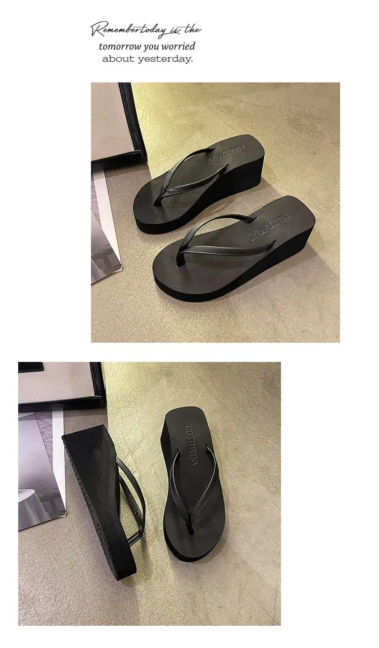 Thick-Soled Flip-Flops with Wedge Heels for Women, 2026 New Summer Style, Outdoor Wear, Height-Increasing, Beach Sandals with High Heels — feature 11
