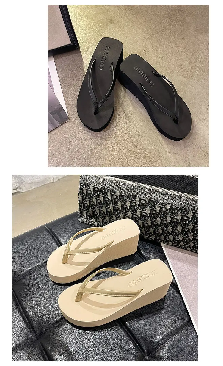 Thick-Soled Flip-Flops with Wedge Heels for Women, 2026 New Summer Style, Outdoor Wear, Height-Increasing, Beach Sandals with High Heels — feature 12