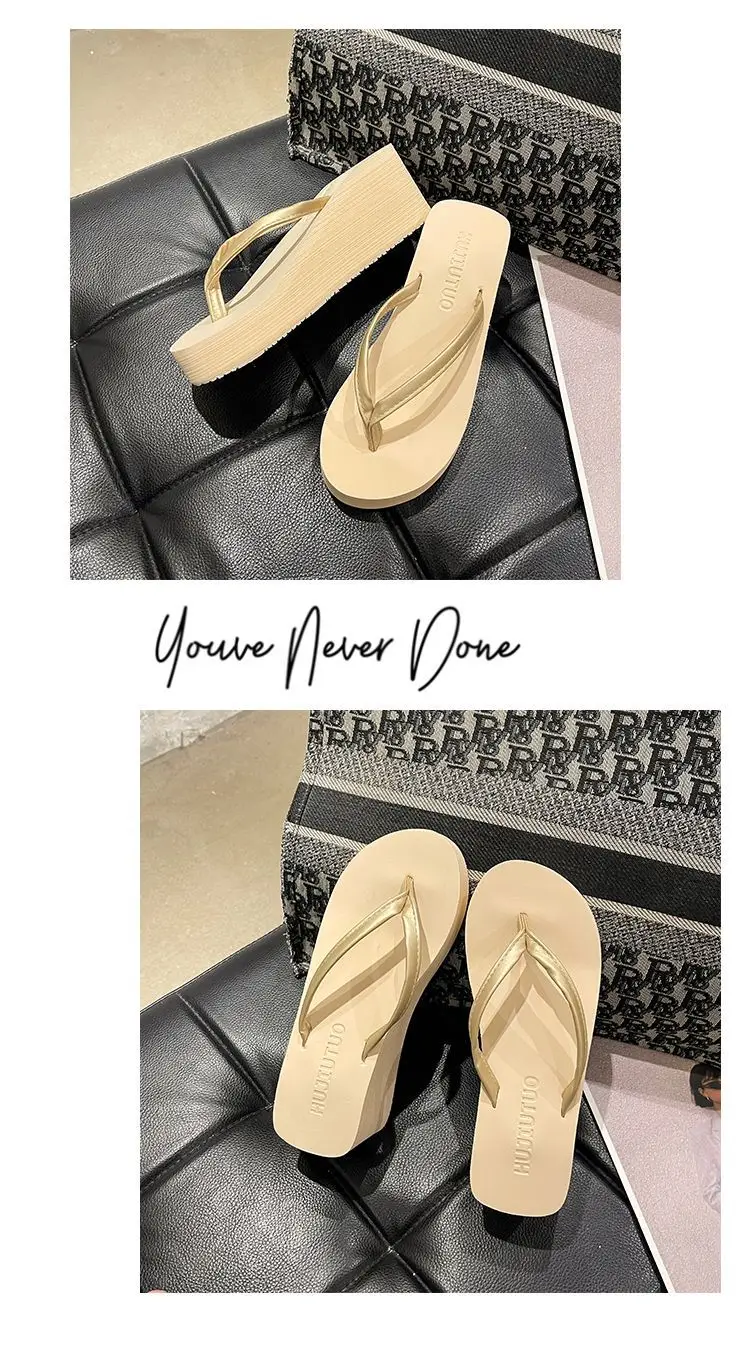 Thick-Soled Flip-Flops with Wedge Heels for Women, 2026 New Summer Style, Outdoor Wear, Height-Increasing, Beach Sandals with High Heels — feature 13