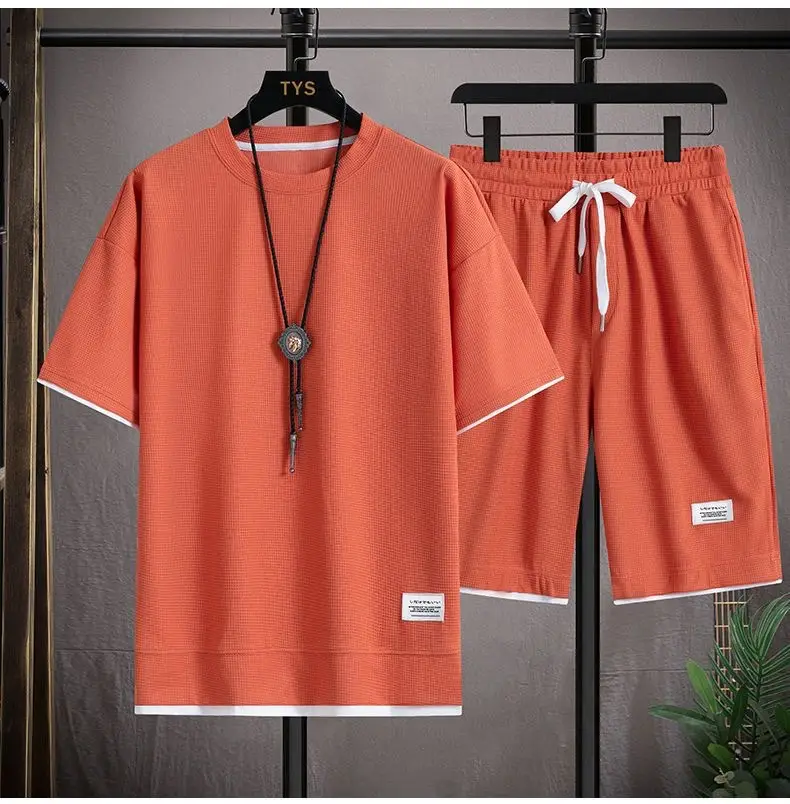 Men Ice Silk Shorts Set with Half-Sleeve T-Shirt — feature 11
