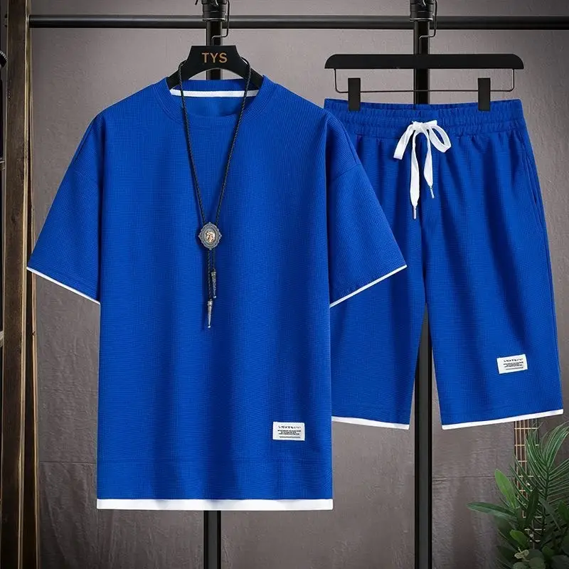 Men Ice Silk Shorts Set with Half-Sleeve T-Shirt — feature 16