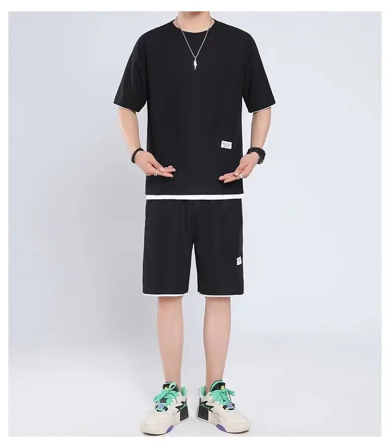 Men Ice Silk Shorts Set with Half-Sleeve T-Shirt — feature 9