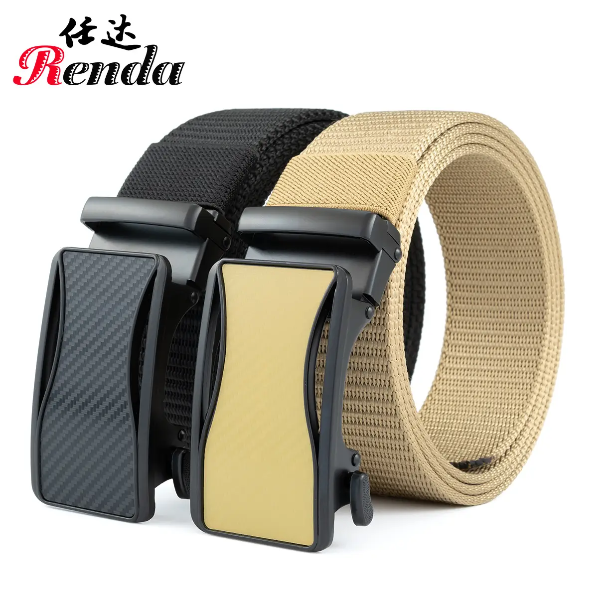Men's Automatic Buckle Belt Tan Beige - Image 7