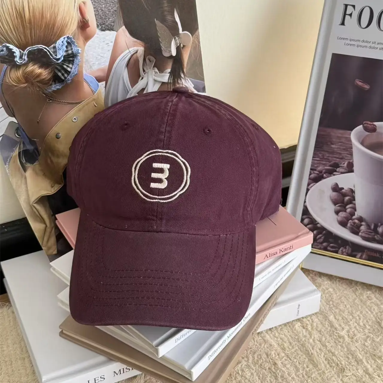 Unisex Embroidered Baseball Cap with Letter Design - Image 2