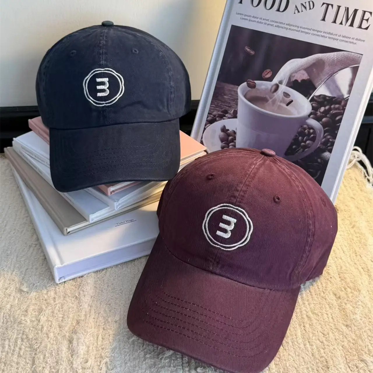 Unisex Embroidered Baseball Cap with Letter Design — feature 2