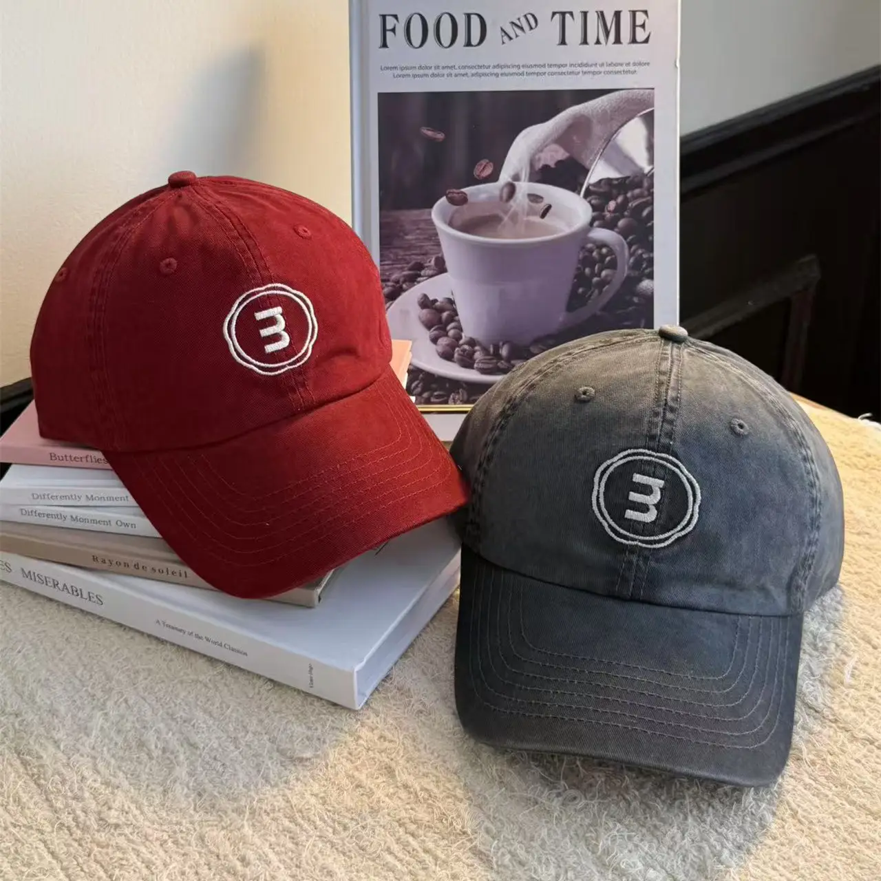 Unisex Embroidered Baseball Cap with Letter Design — feature 3