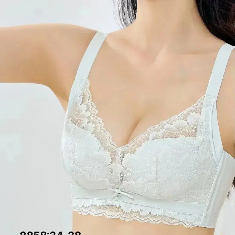 Floral Lace Push-Up Bra Adjustable Four-Row Hooks - Image 7