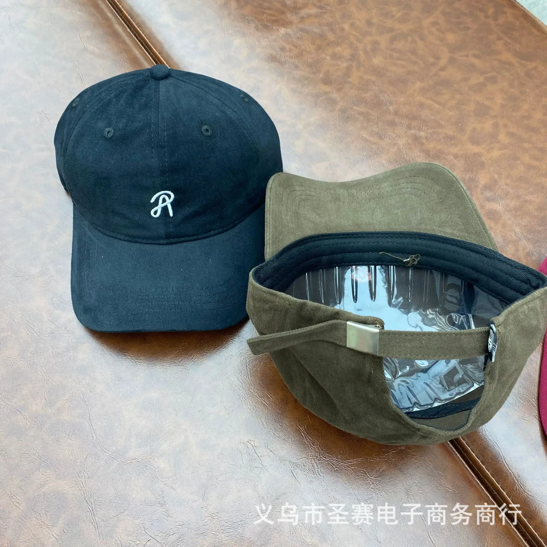 Women Baseball Cap Black Embroidered Sun Protection