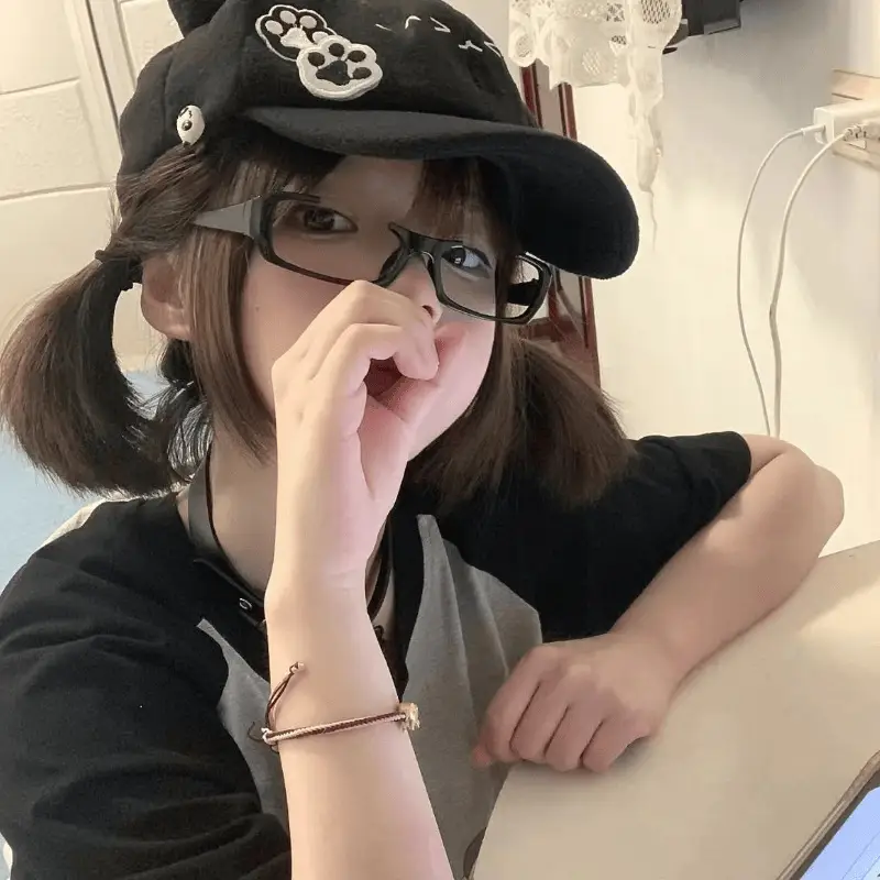 Cute Cat Ears Baseball Cap Women Black Y2K Subculture Hat — feature 4