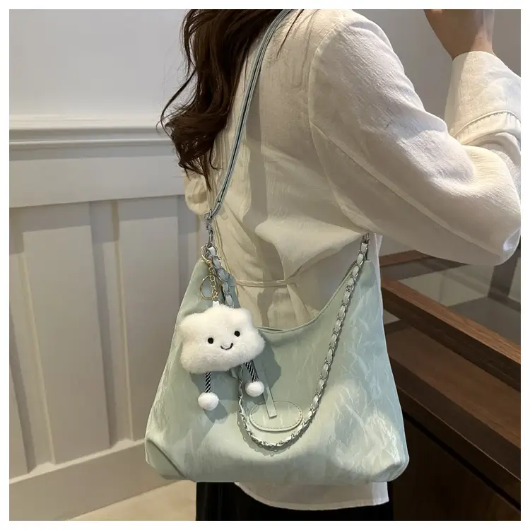 Pink Soft Leather Shoulder Bag for Women — feature 14