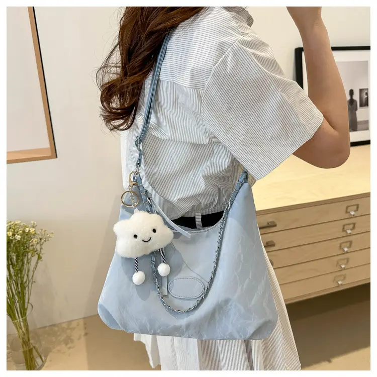 Pink Soft Leather Shoulder Bag for Women — feature 15